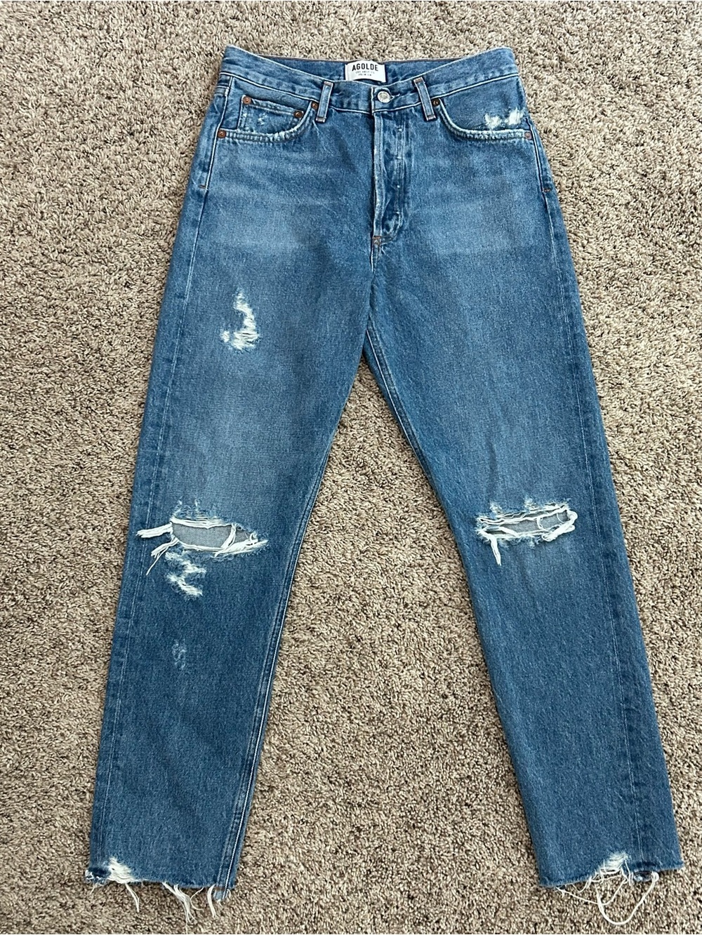 AGOLDE Feel Good Raw Hem Jeans